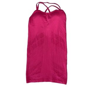 Fabletics Pink Strappy Longline Workout Tank